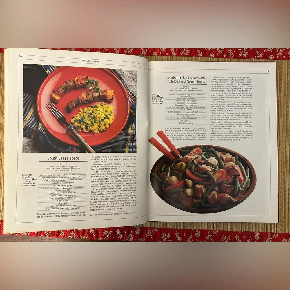 Fresh Way With Beef And Lamb - Healthy Home Cooking by Time Life Book Vintage HC